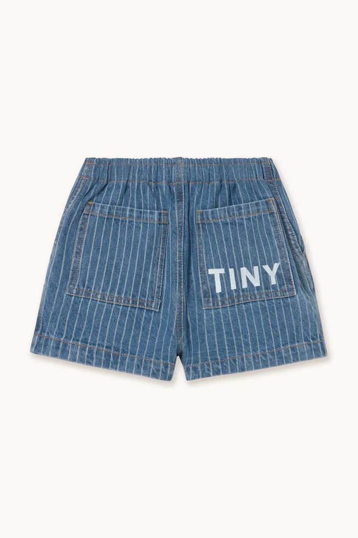 Deklice Otroške kratke hlače iz jeansa Tinycottons STRIPES DENIM SHORTS SS26.338 modra