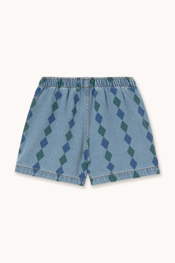 Tinycottons pantaloni scurți din denim pentru copii DIAMONDS SHORTS SS26.356 albastru SS26