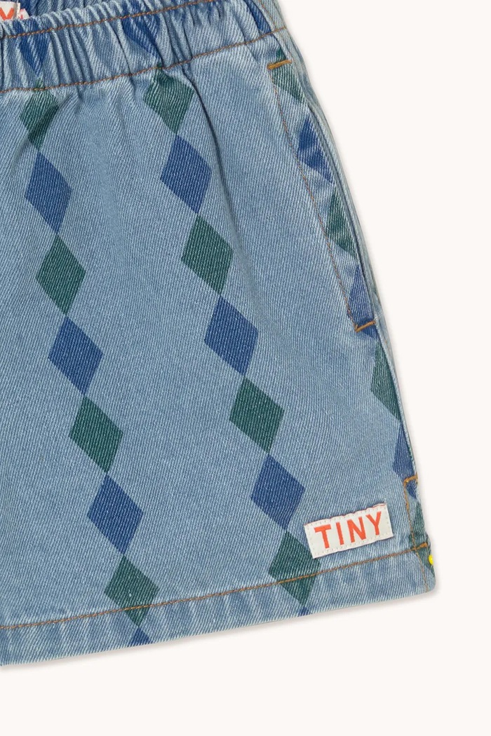 Băieți Tinycottons pantaloni scurți din denim pentru copii DIAMONDS SHORTS SS26.356 albastru