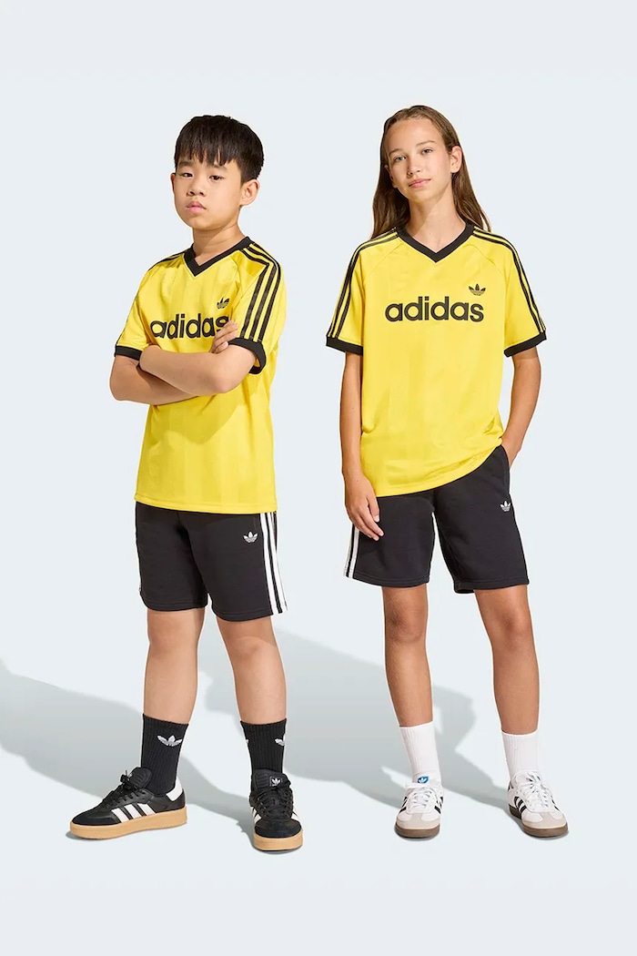 Detské krátke nohavice adidas Originals pletenina čierna KE2836