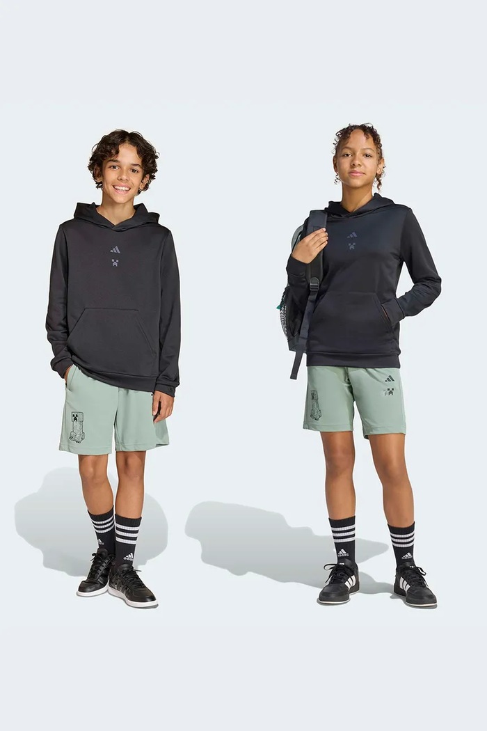 adidas szorty dziecięce MINECRAFT casual turkusowy KD0986