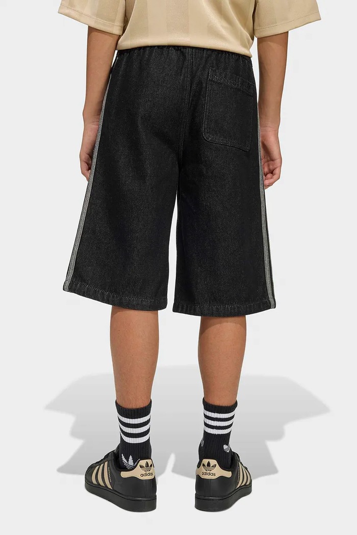 Detské rifľové krátke nohavice adidas Originals KE2972 čierna
