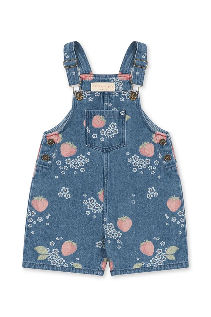 Detské rifľové nohavice na traky Konges Sløjd MAGOT OVERALLS GOTS nohavice na traky tmavomodrá KS104972.PPY2