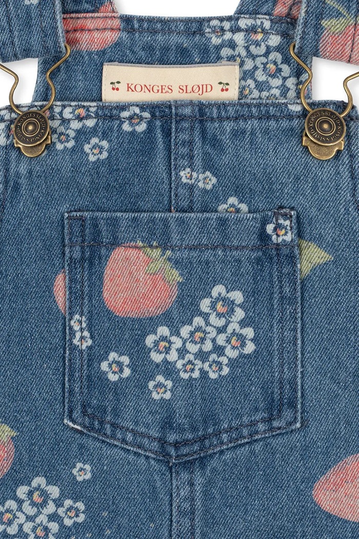 Chlapec Detské rifľové nohavice na traky Konges Sløjd MAGOT OVERALLS GOTS KS104972.PPY2 tmavomodrá