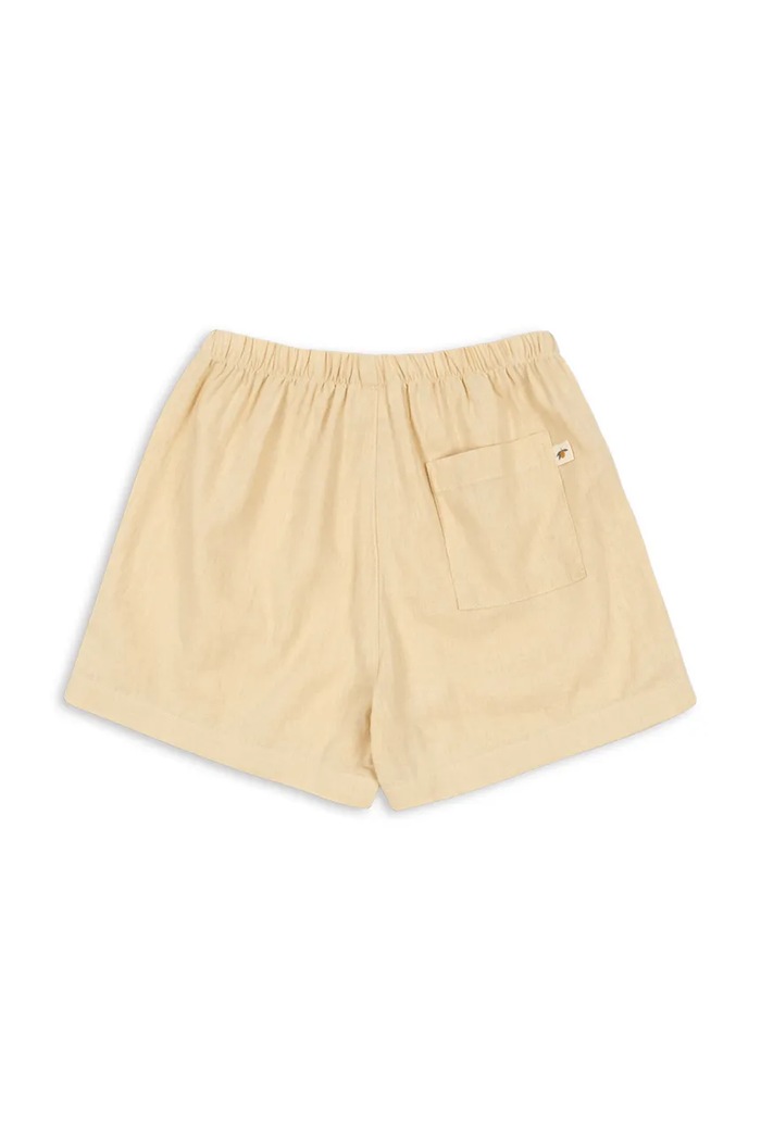 Chlapec Konges Sløjd detské ľanové šortky FRANZEN LINEN SHORTS KS104828.PPY2 béžová