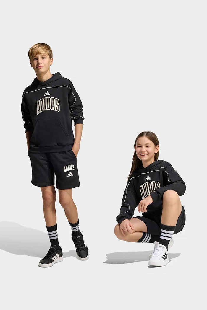 Detské krátke nohavice adidas pletenina čierna KS5522