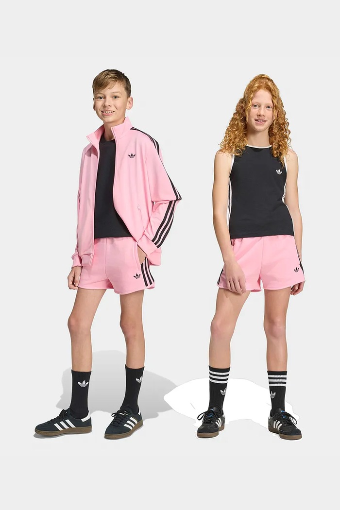 adidas Originals szorty dziecięce z bawełną różowy KC8669