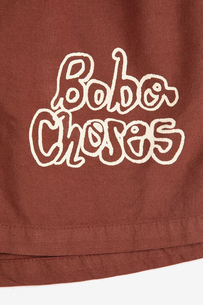 Deklice Otroške bombažne kratke hlače Bobo Choses Bobo Choses By Hand 126AC145 rjava