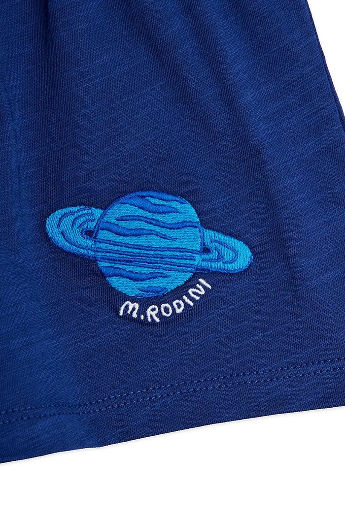 Băieți Mini Rodini pantaloni scurți din bumbac pentru copii Planet 26230125 albastru