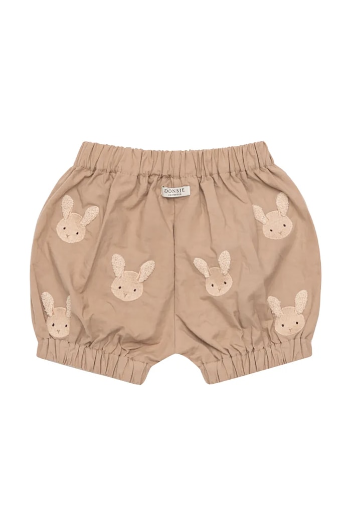 Chłopiec Donsje szorty bawełniane niemowlęce Carson Bloomers Fluffy Bunnies 3029808 beżowy