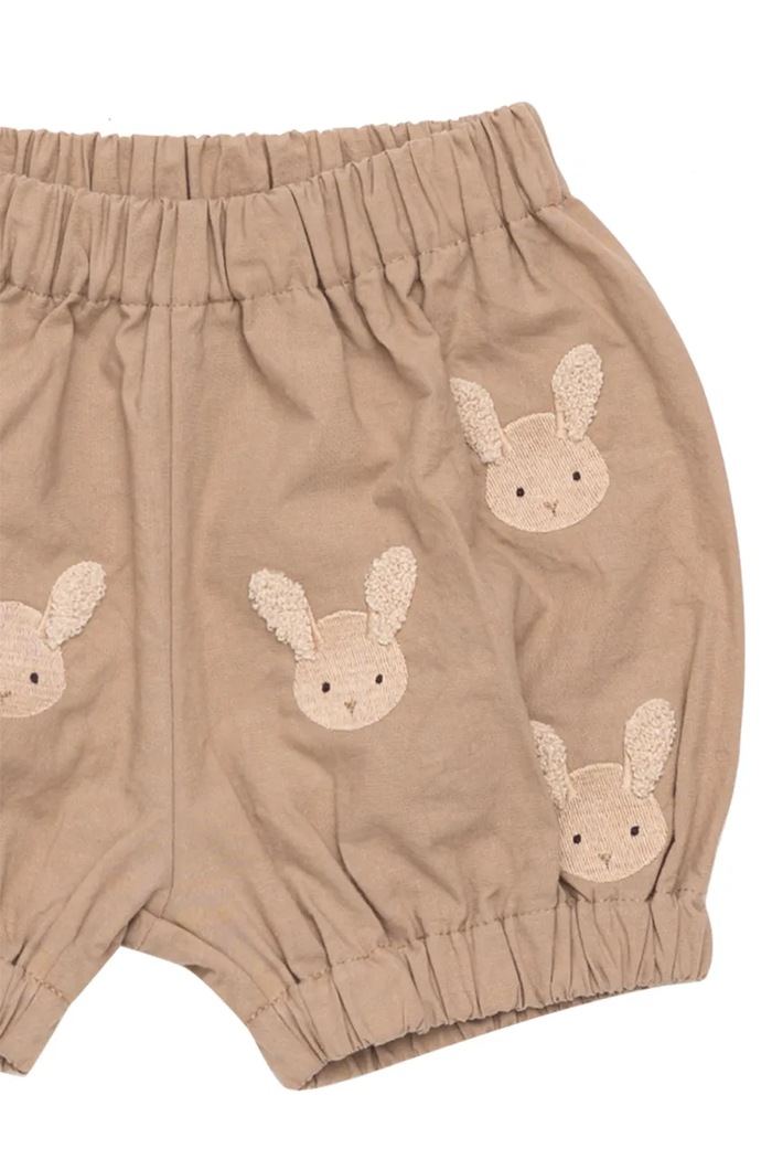 Donsje szorty bawełniane niemowlęce Carson Bloomers Fluffy Bunnies beżowy 3029808