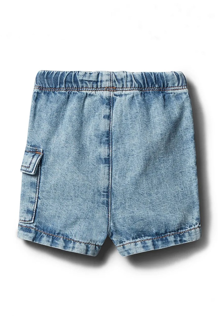 Calvin Klein Jeans šortky dojčenské rifľové LVCKSJC60B.PPY2 modrá SS26