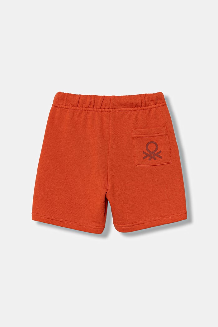 United Colors of Benetton Kratke hlače otroške bombažne 3J70G900P.P.Stagionale oranžna SS26