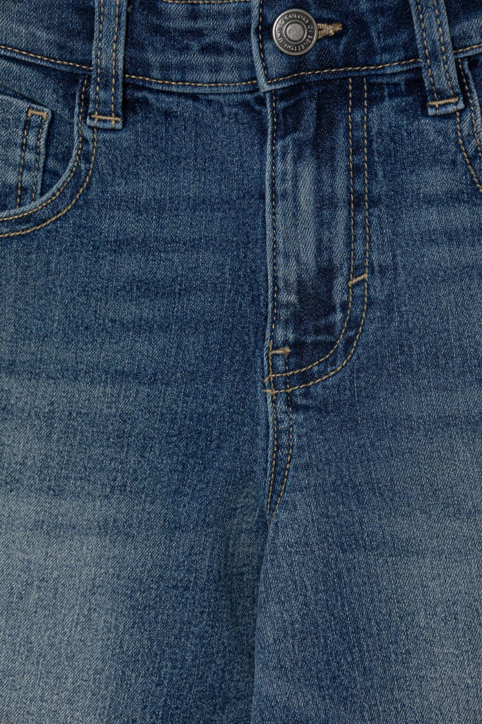 Deklice United Colors of Benetton kratke hlače otroške denim 4PORC903I.G.Riproposto mornarsko modra