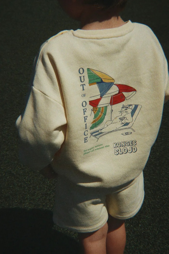Konges Sløjd pantaloni scurți de trening pentru copii, din bumbac LOU SWEAT SHORTS OCS KS105452.PPY2