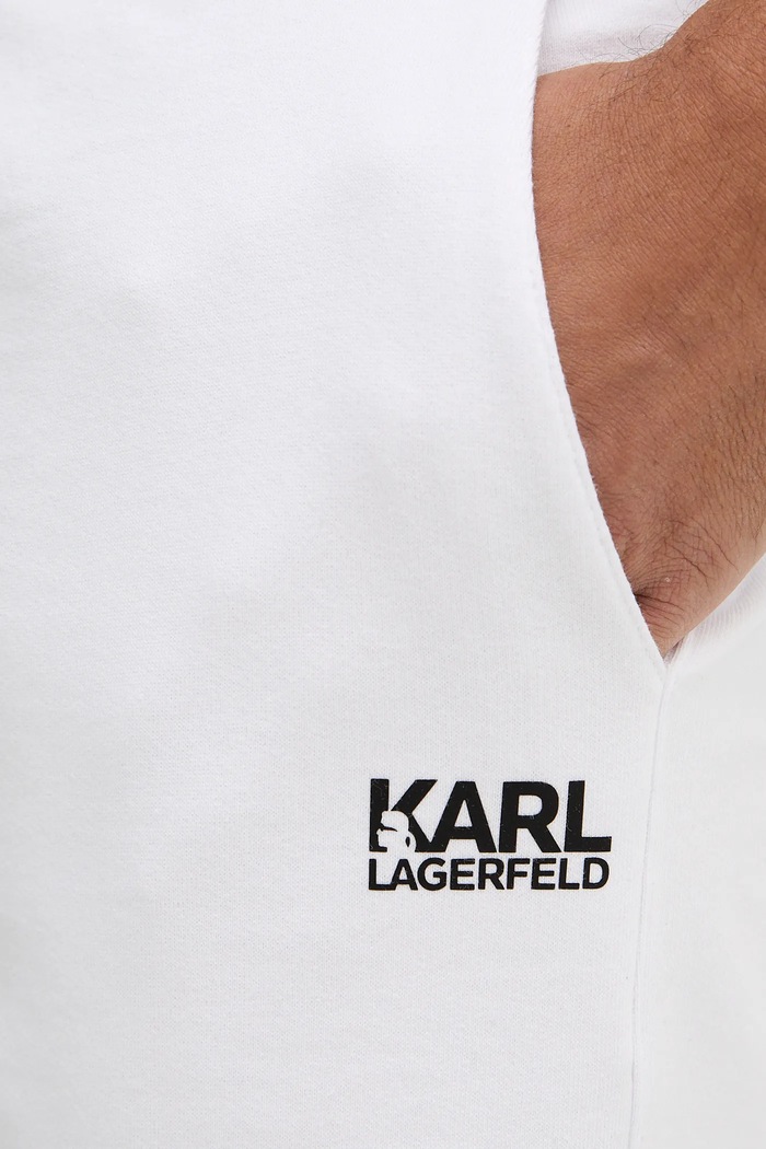 Βαμβακερό σορτσάκι Karl Lagerfeld λευκό 561917.705783