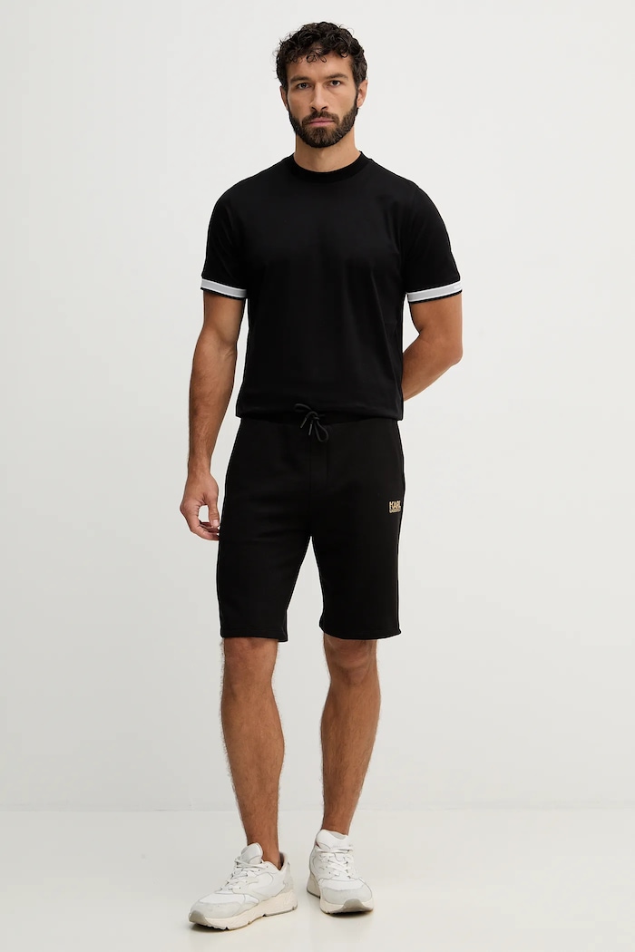Bavlněné šortky Karl Lagerfeld 561917.705783 černá SS26