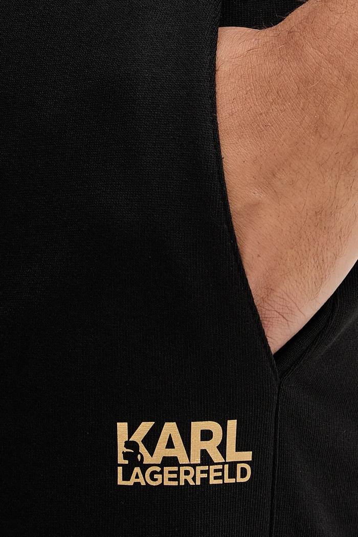 Bavlněné šortky Karl Lagerfeld černá 561917.705783