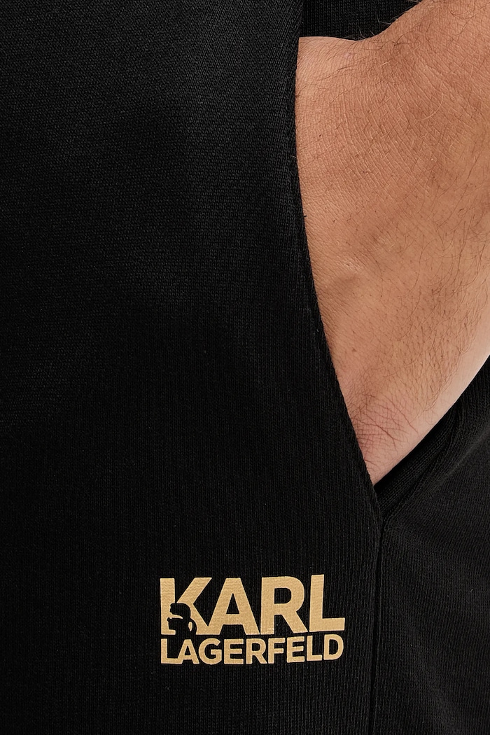 Bavlněné šortky Karl Lagerfeld černá 561917.705783