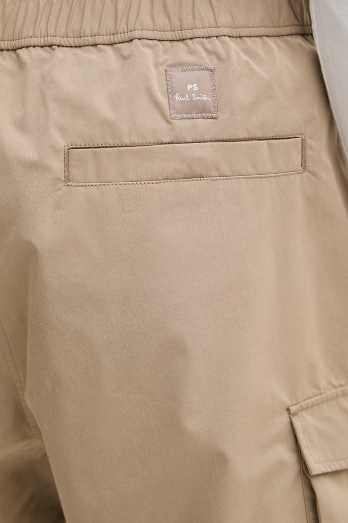 PS Paul Smith pantaloni scuți cargo pentru bărbați, cu bumbac bej M2R.622Z.V22634