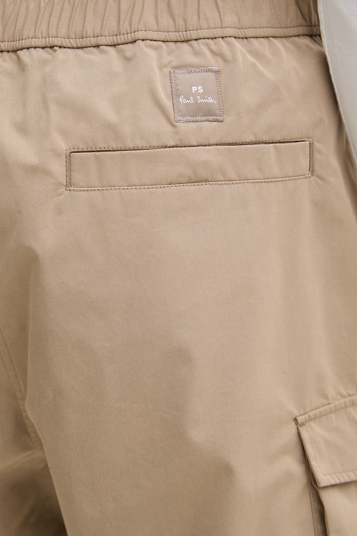 PS Paul Smith pantaloni scuți cargo pentru bărbați, cu bumbac bej M2R.622Z.V22634