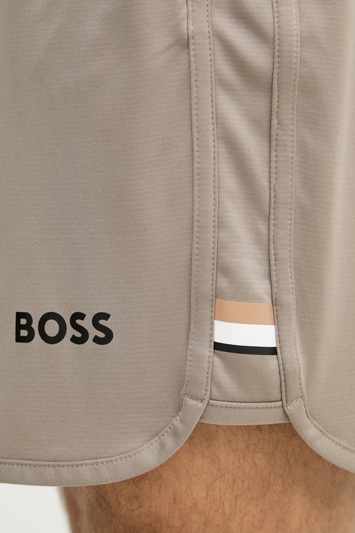BOSS Green šortky pánske SH_TOC Spin 9 inch béžová 50551953