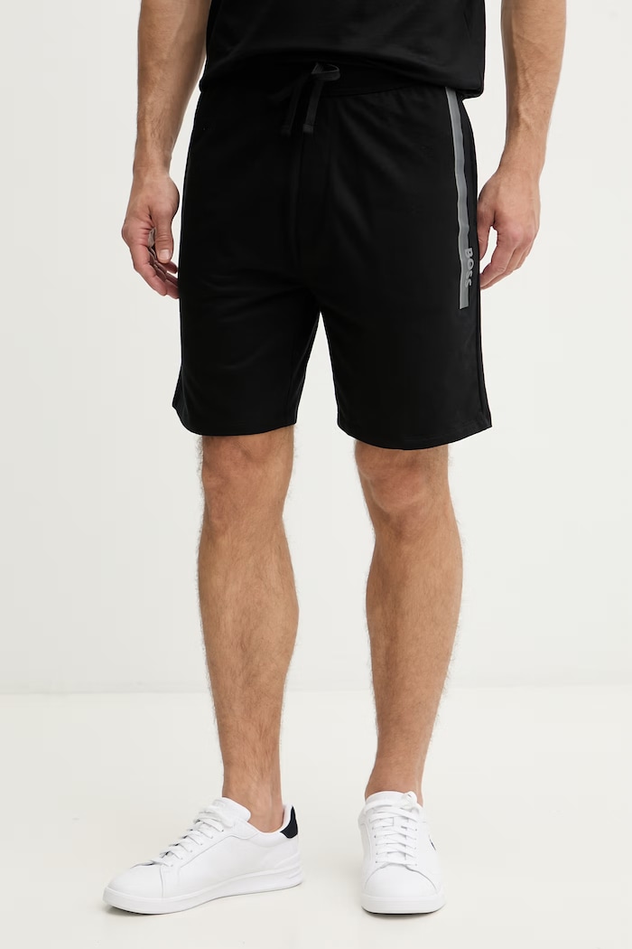 BOSS teplákové šortky pánské bavlněné Authentic Shorts černá 50554778