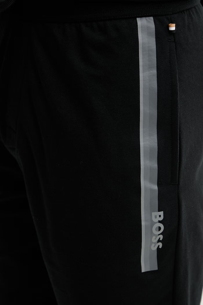 BOSS teplákové šortky pánské bavlněné Authentic Shorts černá 50554778