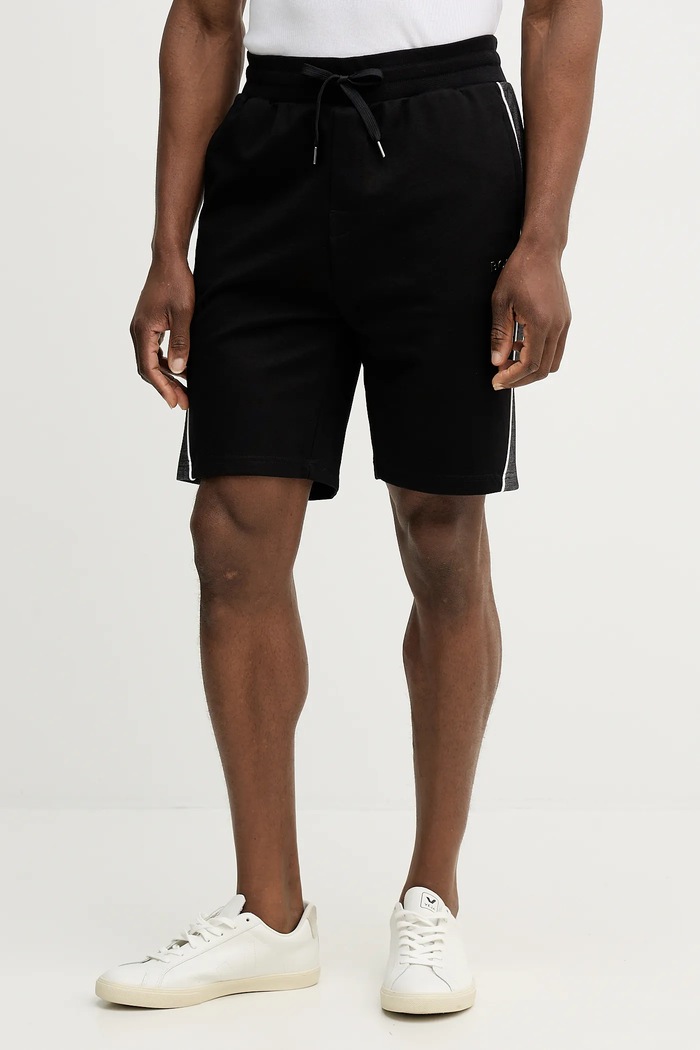 Šortky BOSS Tracksuit Short pletenina čierna 50554801