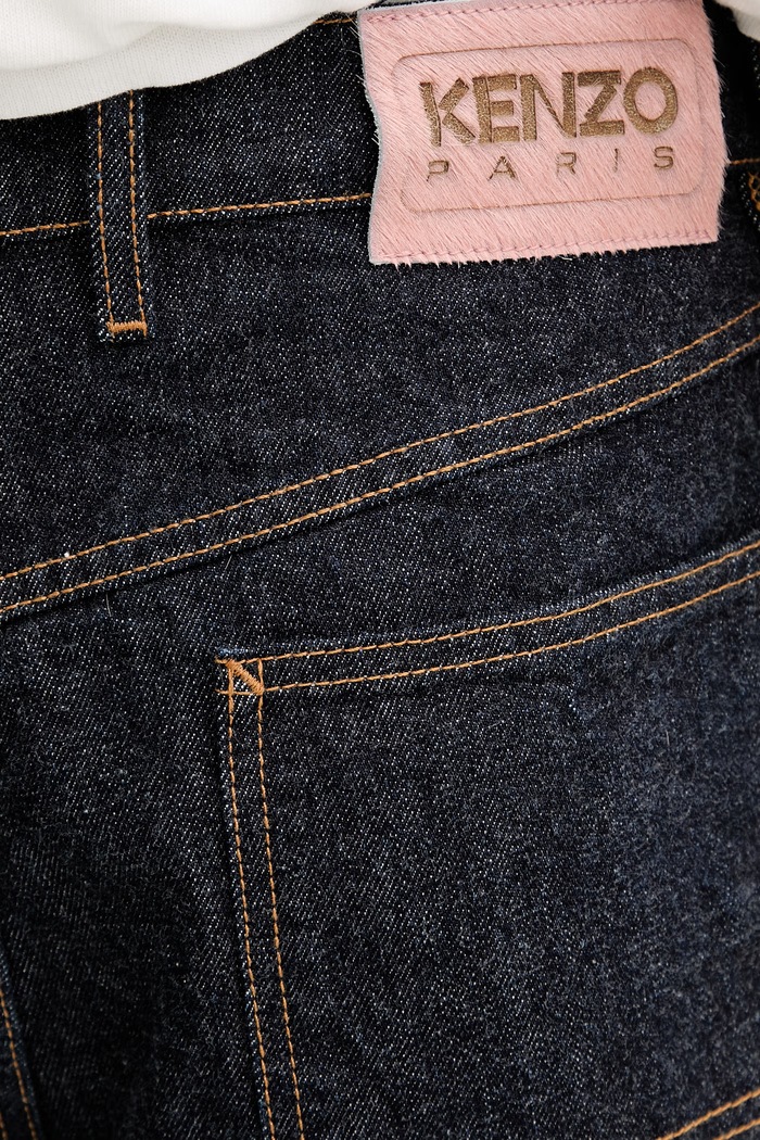 Rifľové krátke nohavice Kenzo tmavomodrá FG55DS4026U1