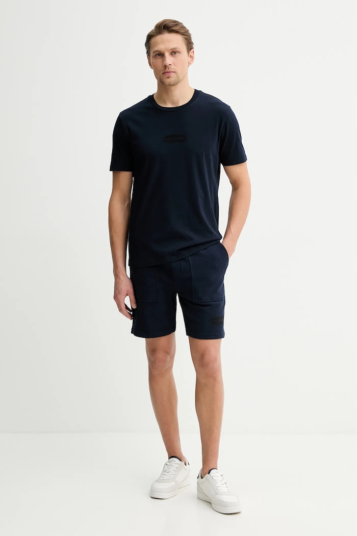 Памучен къс панталон ZADIG&VOLTAIRE JMBS01032 тъмносин SS26