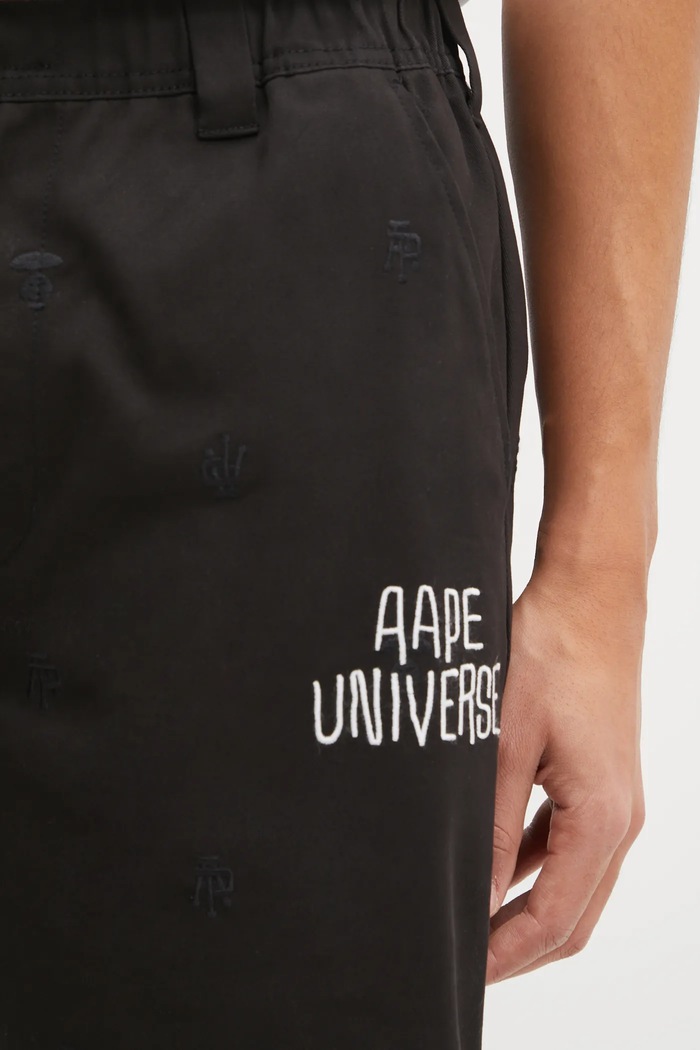 Хлопковые шорты AAPE Main чёрный AAPSPMB691XXO