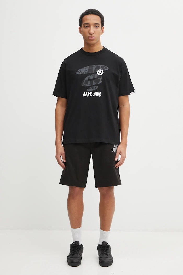 Хлопковые шорты AAPE Main AAPSPMB691XXO чёрный