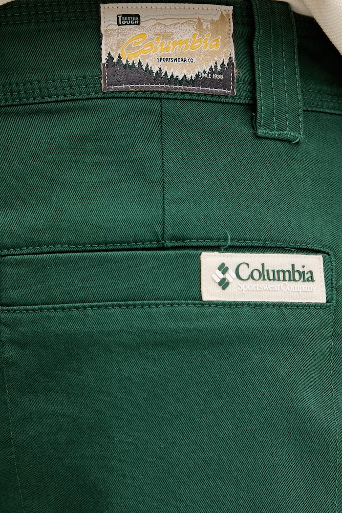 Columbia къс панталон мъжки от памук Acker Rock зелен 2157071