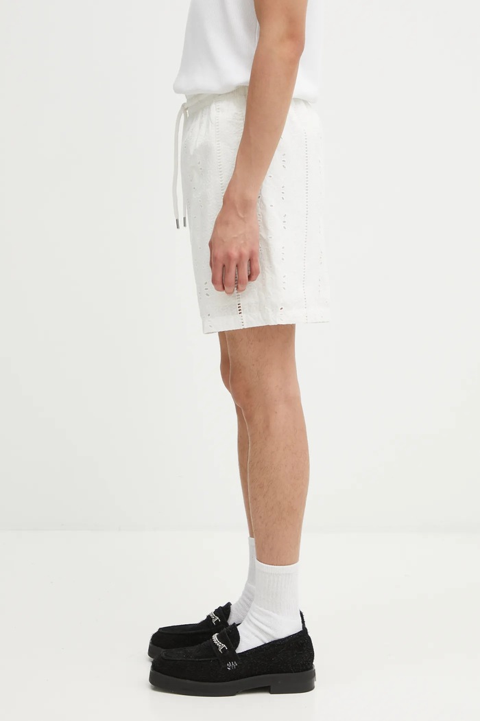 A Bathing Ape cotton shorts Embroidery 1L30153307 white SS26
