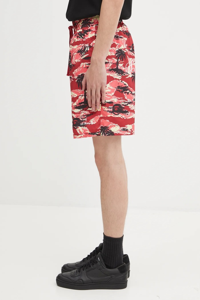Шорти A Bathing Ape Palm Tree Camo 1L30153312 червоний SS26