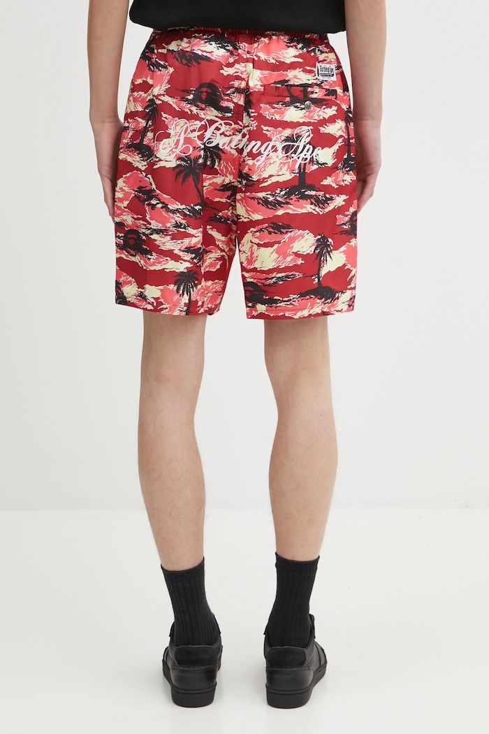 Одяг Шорти A Bathing Ape Palm Tree Camo 1L30153312 червоний