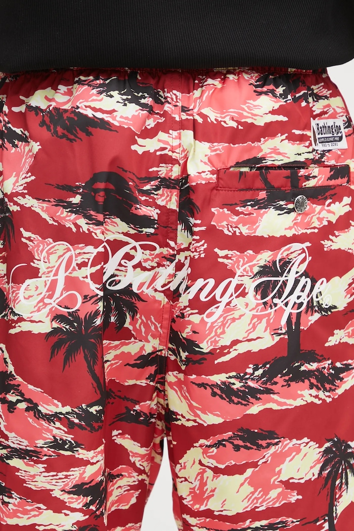 Шорти A Bathing Ape Palm Tree Camo червоний 1L30153312