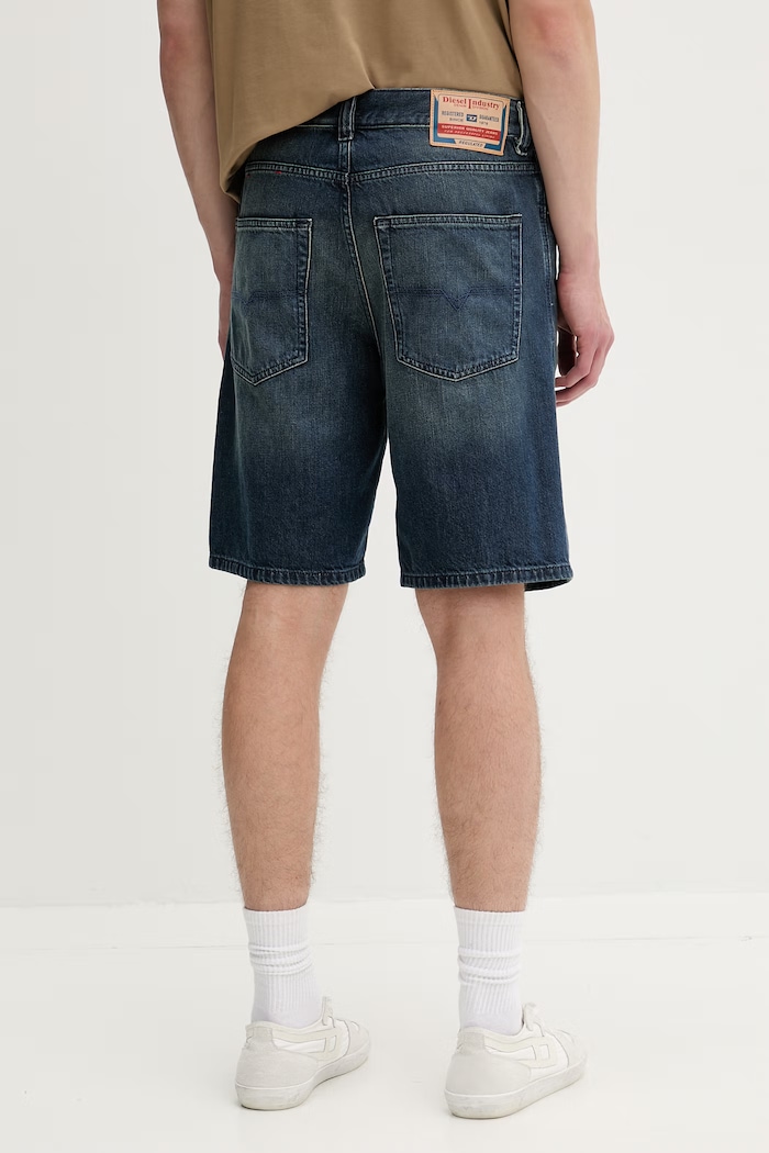 Дрехи Diesel къс панталон мъжки деним A06430.0BEBK син