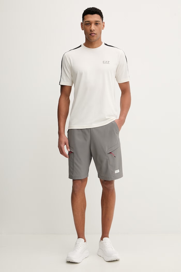 Tréningové šortky EA7 Emporio Armani AF13392.7M001377 sivá SS26