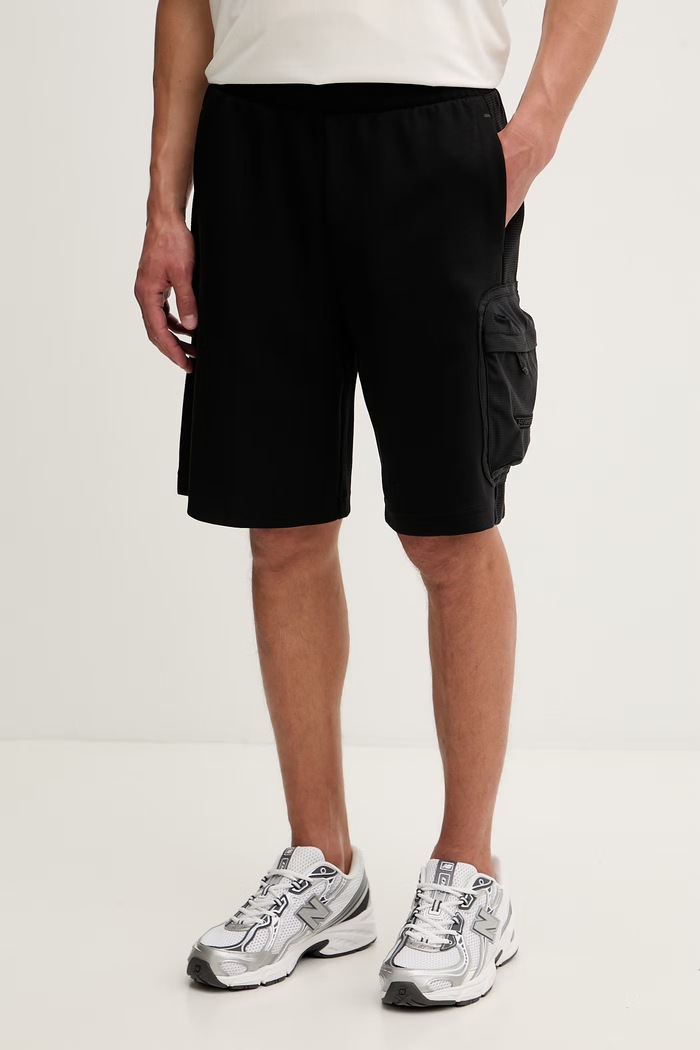 EA7 Emporio Armani szorty dresowe męskie z bawełną czarny AF12660.7M001588