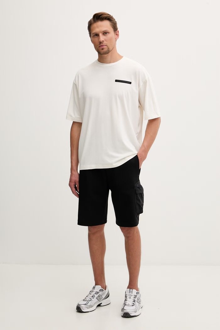 EA7 Emporio Armani szorty dresowe męskie z bawełną AF12660.7M001588 czarny SS26