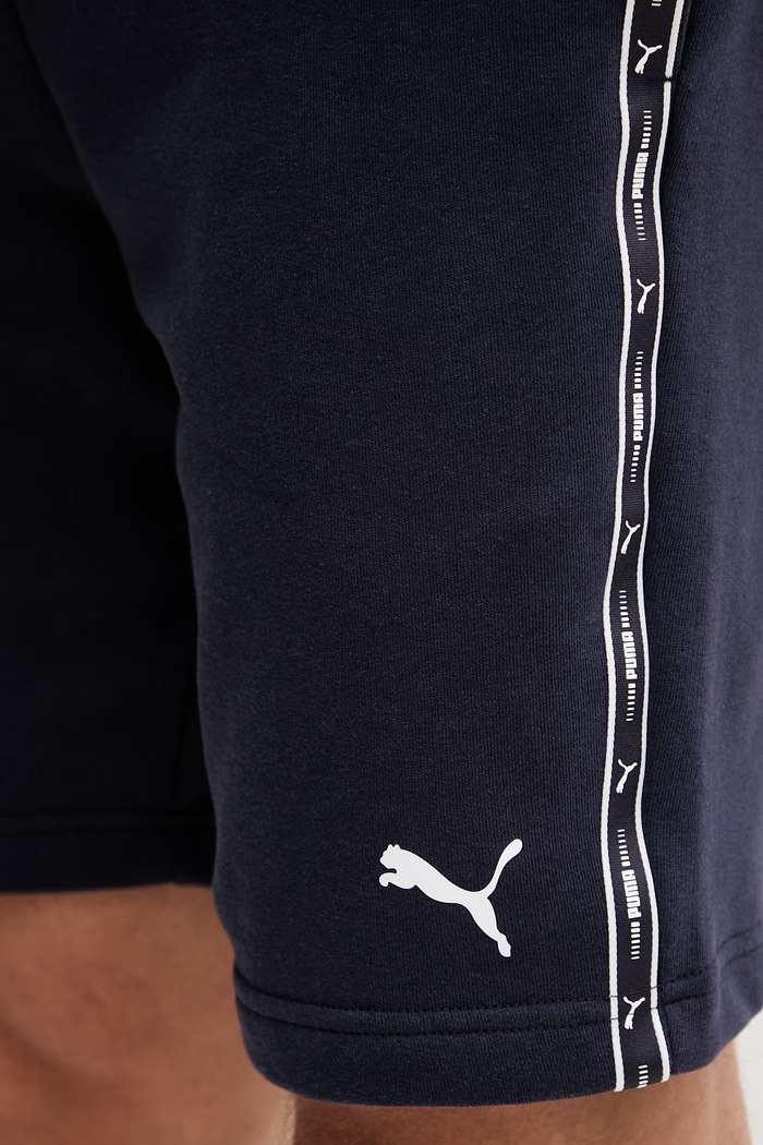 Puma teplákové šortky pánske s bavlnou Essential Tape tmavomodrá 691696