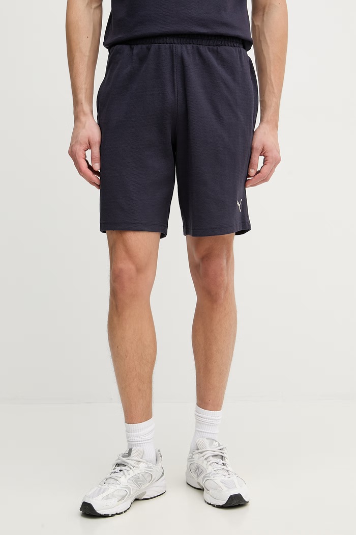 Puma pantaloni scurți de trening pentru bărbați, cu bumbac Essential Elevated bleumarin 692021