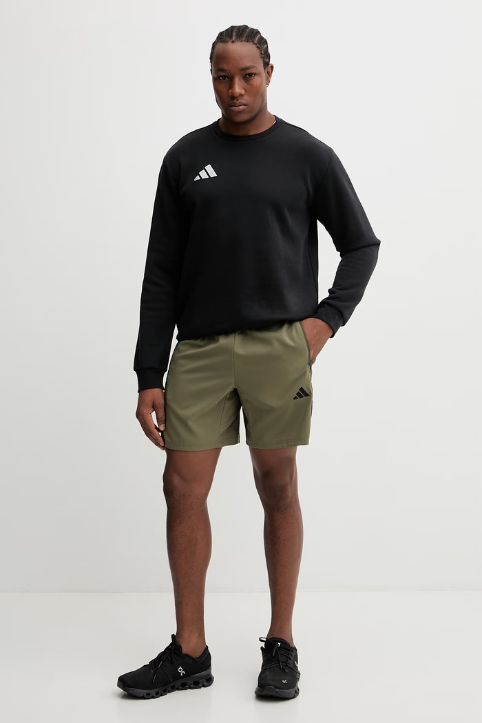 Kratke hlače za vadbo adidas Performance KD0683 zelena SS26