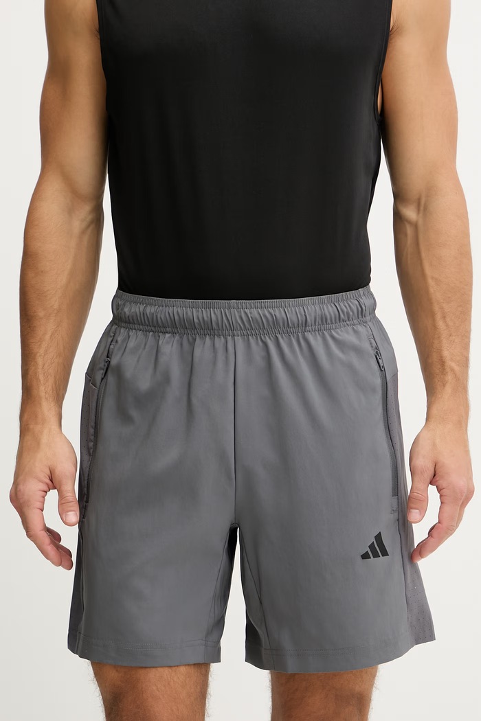 Tréningové šortky adidas Performance látka sivá KD2949