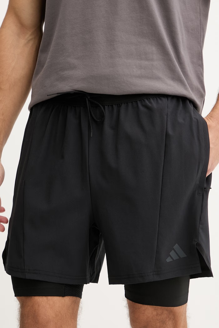 Σορτς προπόνησης adidas Performance με ελαστάν μαύρο KF6431