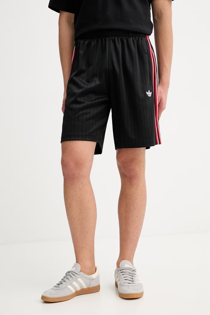 Σορτς adidas Originals Firebird πλεκτό ύφασμα μαύρο KS5505