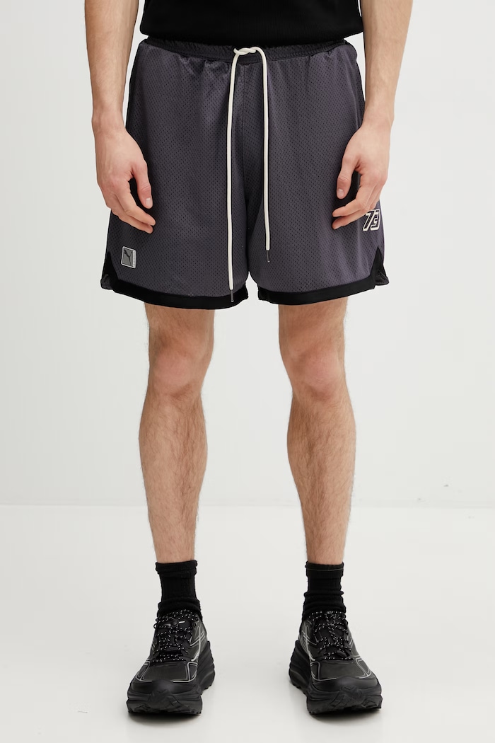 Puma pantaloncini Represent applique grigio 635802
