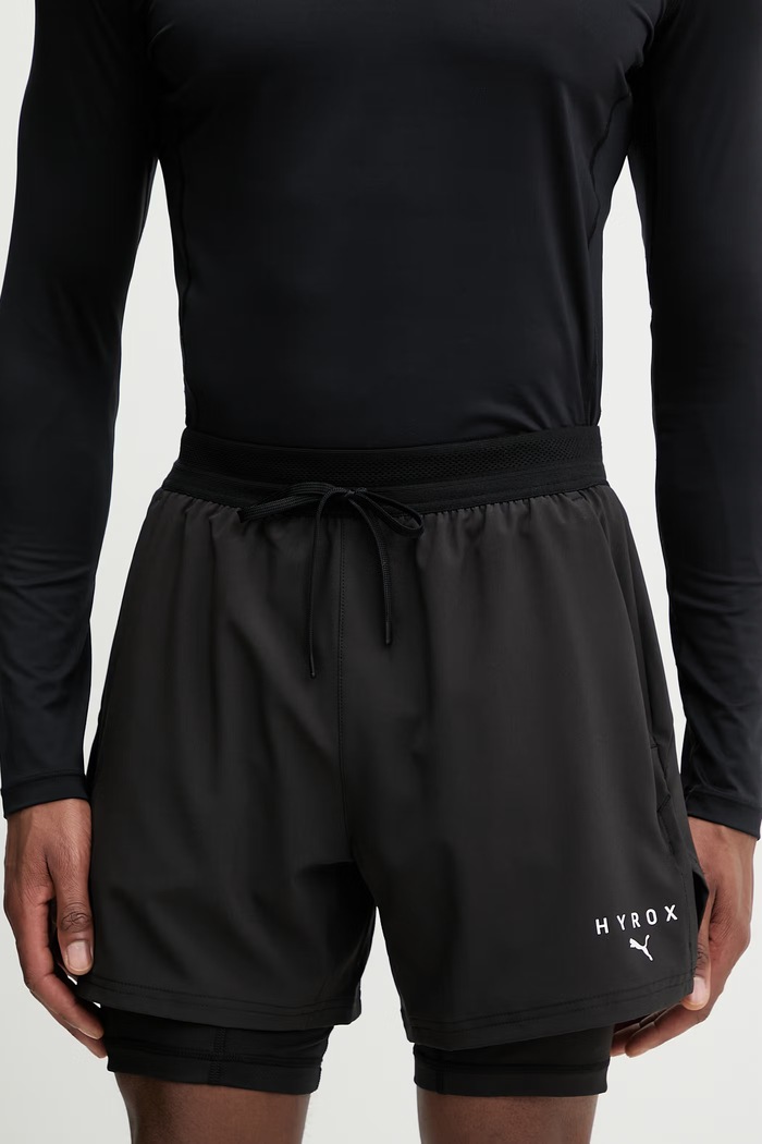 Puma szorty treningowe Dryelite HYROX z elastanem czarny 528566